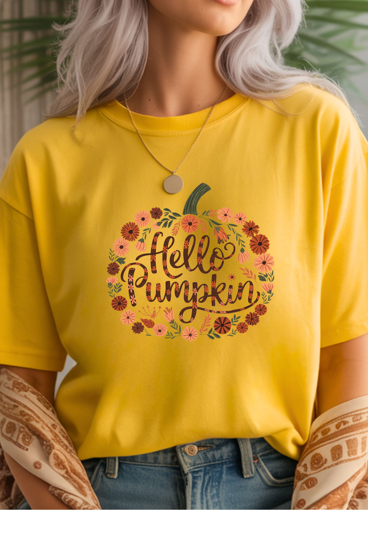 Wholesale Shadows & Spots - Hello Pumpkin #4 - Daisy Gildan Tee