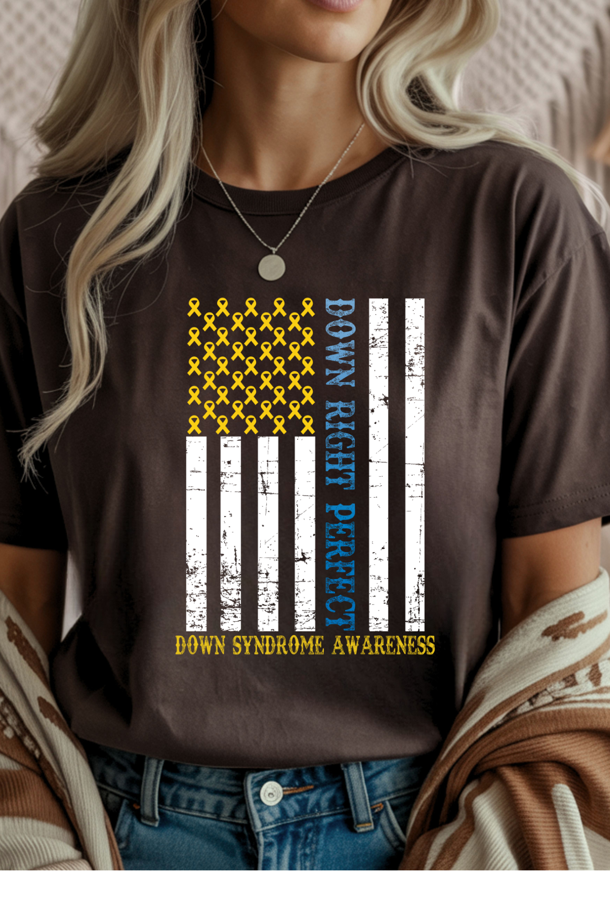 Wholesale Fifty Shades of Brown - Down Syndrome Awareness #10 - Dark Chocolate Gildan Tee