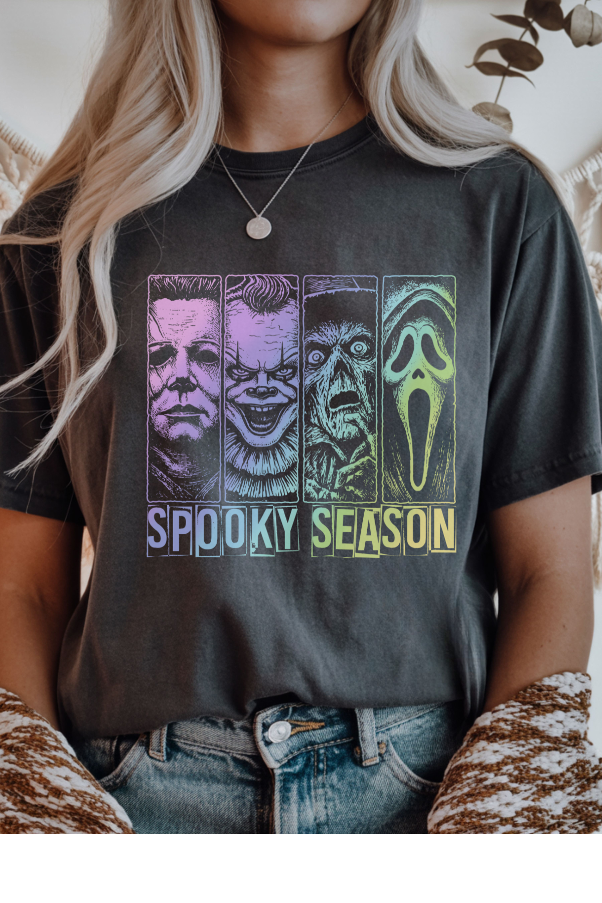 Wholesale Mulberry Nights - Spooktacular Four #9 - Dark Heather Gildan Tee