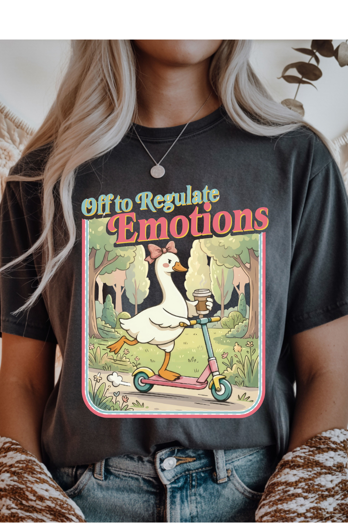 Wholesale Earth - Off to Regulate Emotions #1 - Dark Heather Gildan Tee