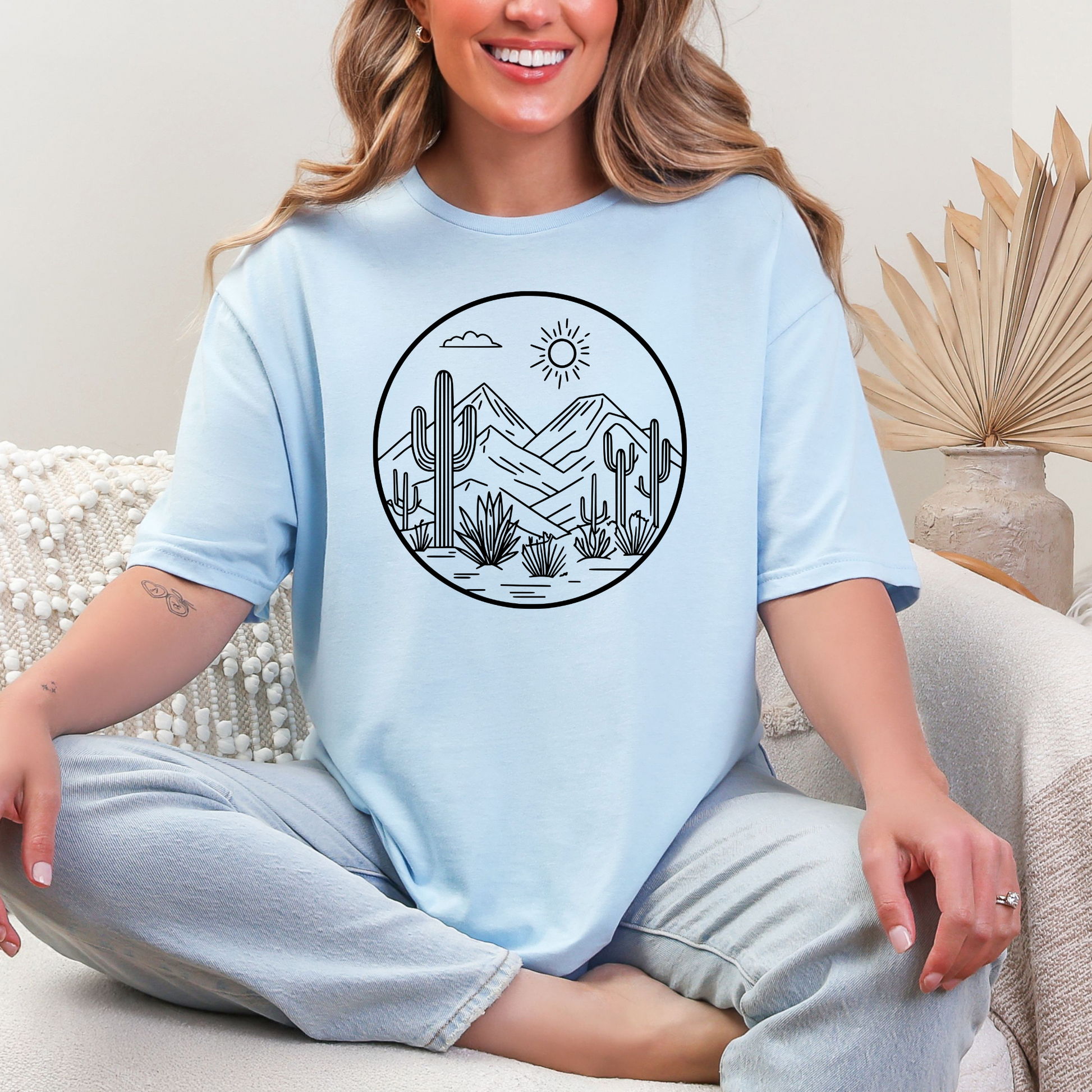 Wholesale Desert 10 Graphic Tee - Light Blue Tee