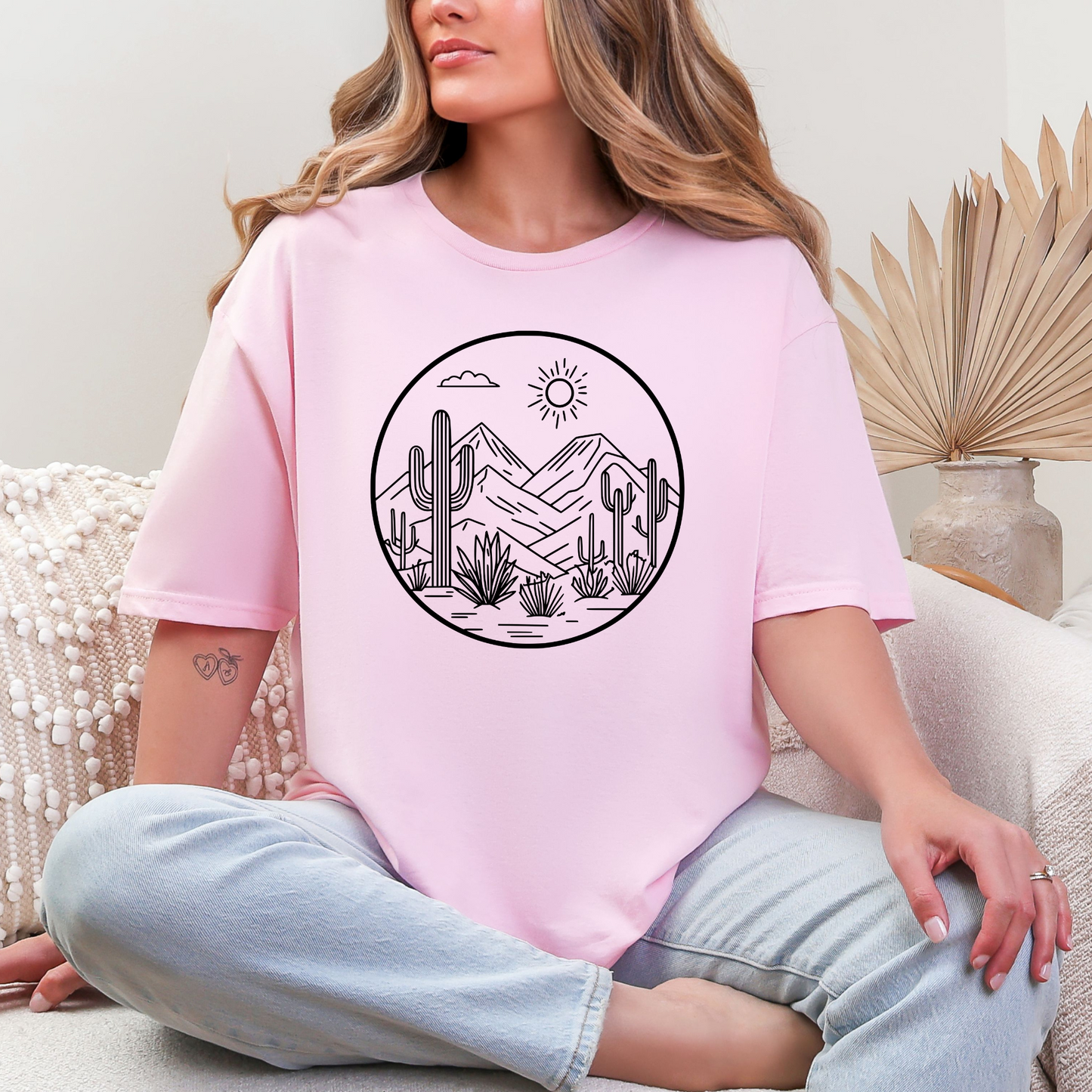 Wholesale Desert 10 Graphic Tee - Light Pink Tee