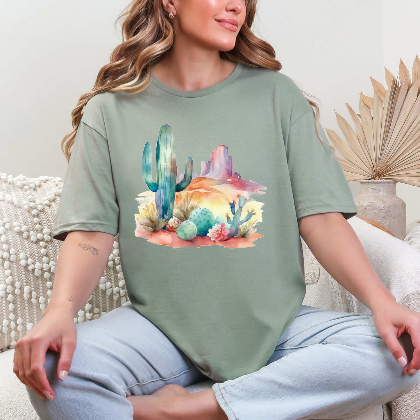 Wholesale Desert 1 Graphic Tee - Sage Tee