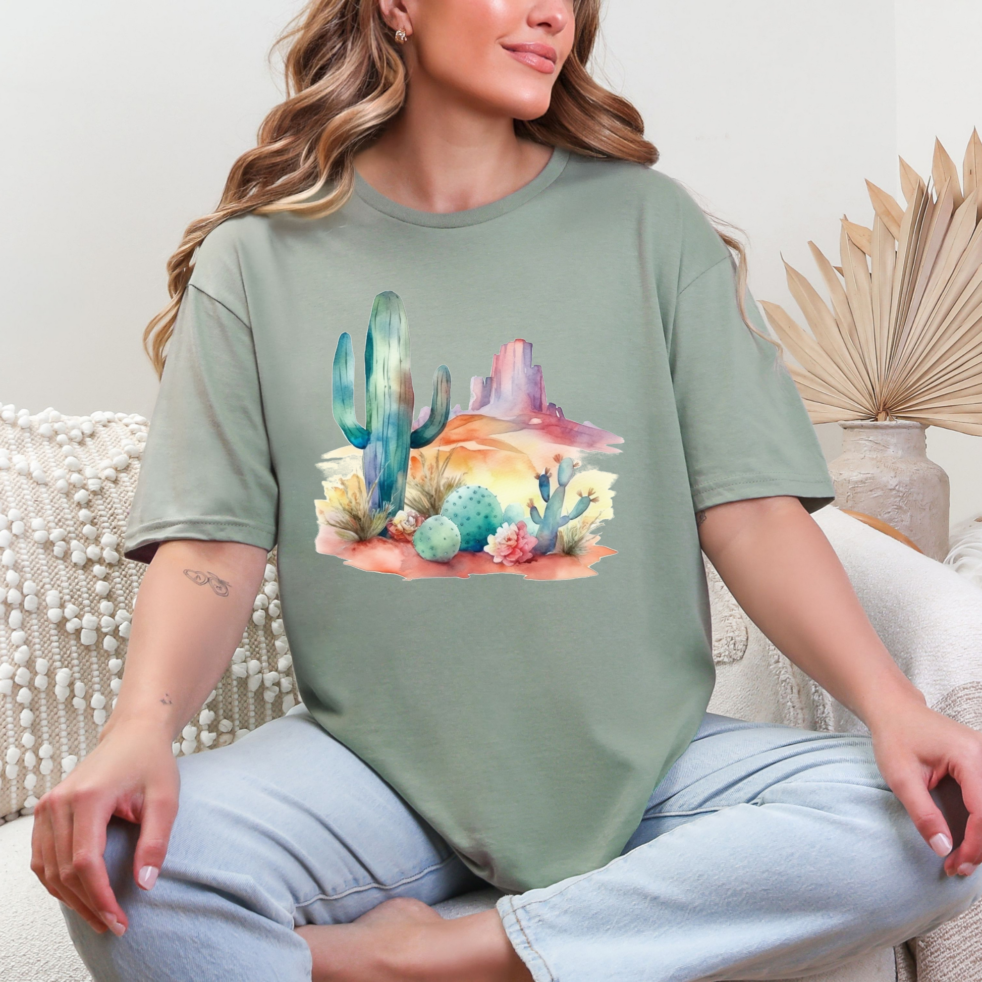 Wholesale Desert 1 Graphic Tee - Sage Tee