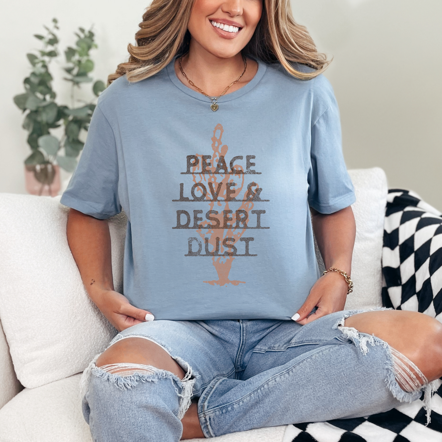 Wholesale Desert 2 Graphic Tee - Stone Blue Tee