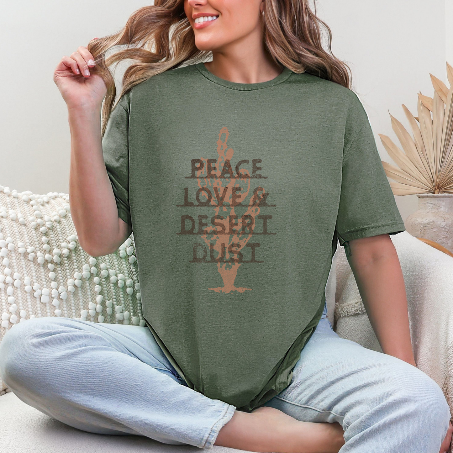 Wholesale Desert 2 Graphic Tee - Heather Military Green Tee