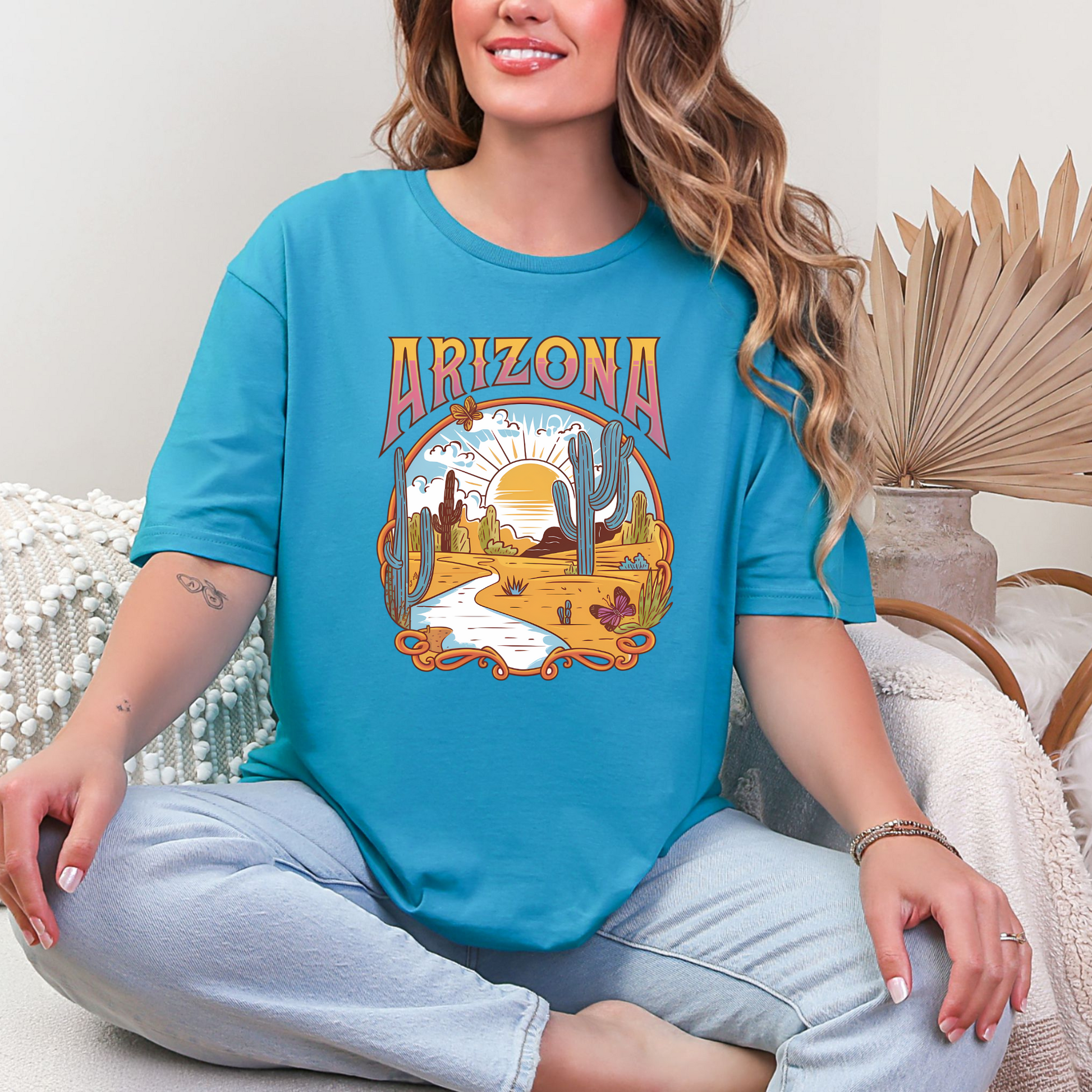 Wholesale Desert 4 Graphic Tee - Tropical Blue Tee