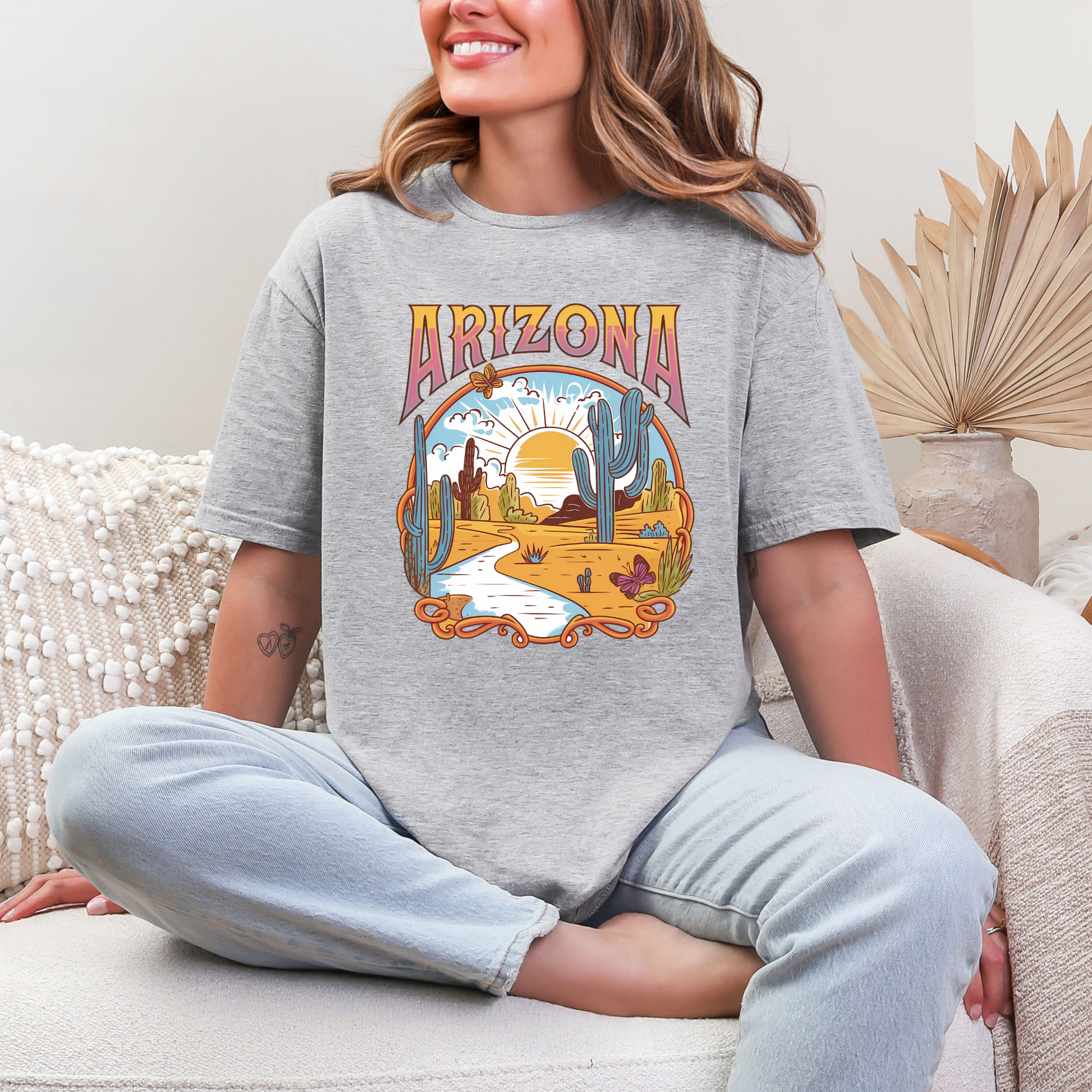 Wholesale Desert 4 Graphic Tee - Sports Grey Tee