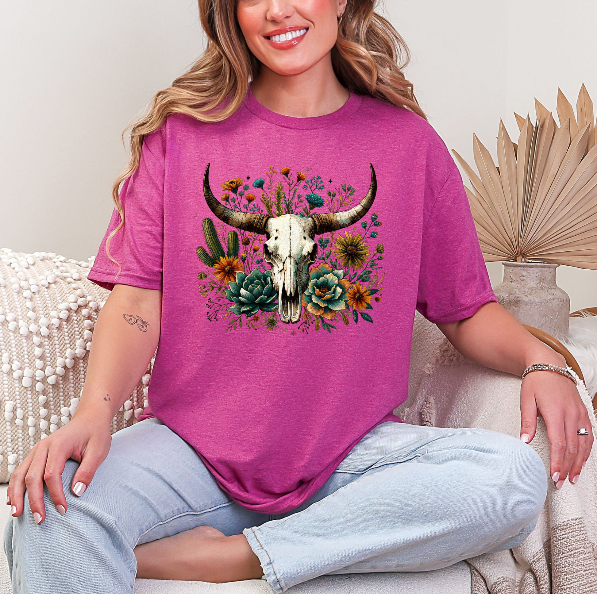 Wholesale Desert 6 Graphic Tee - Heather Berry Tee