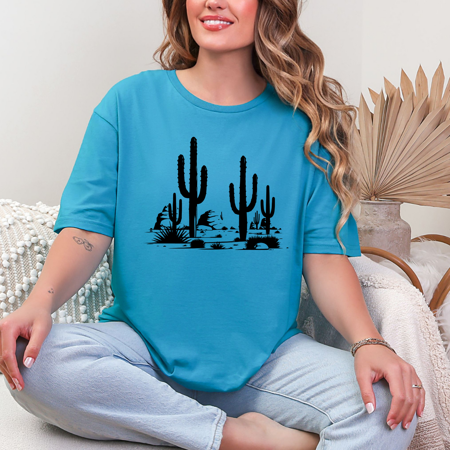 Wholesale Desert 8 Graphic Tee - Tropical Blue Tee