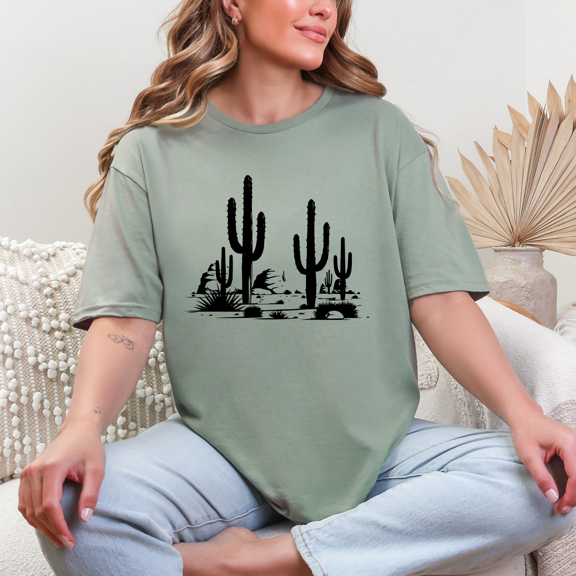 Wholesale Desert 8 Graphic Tee - Sage Tee