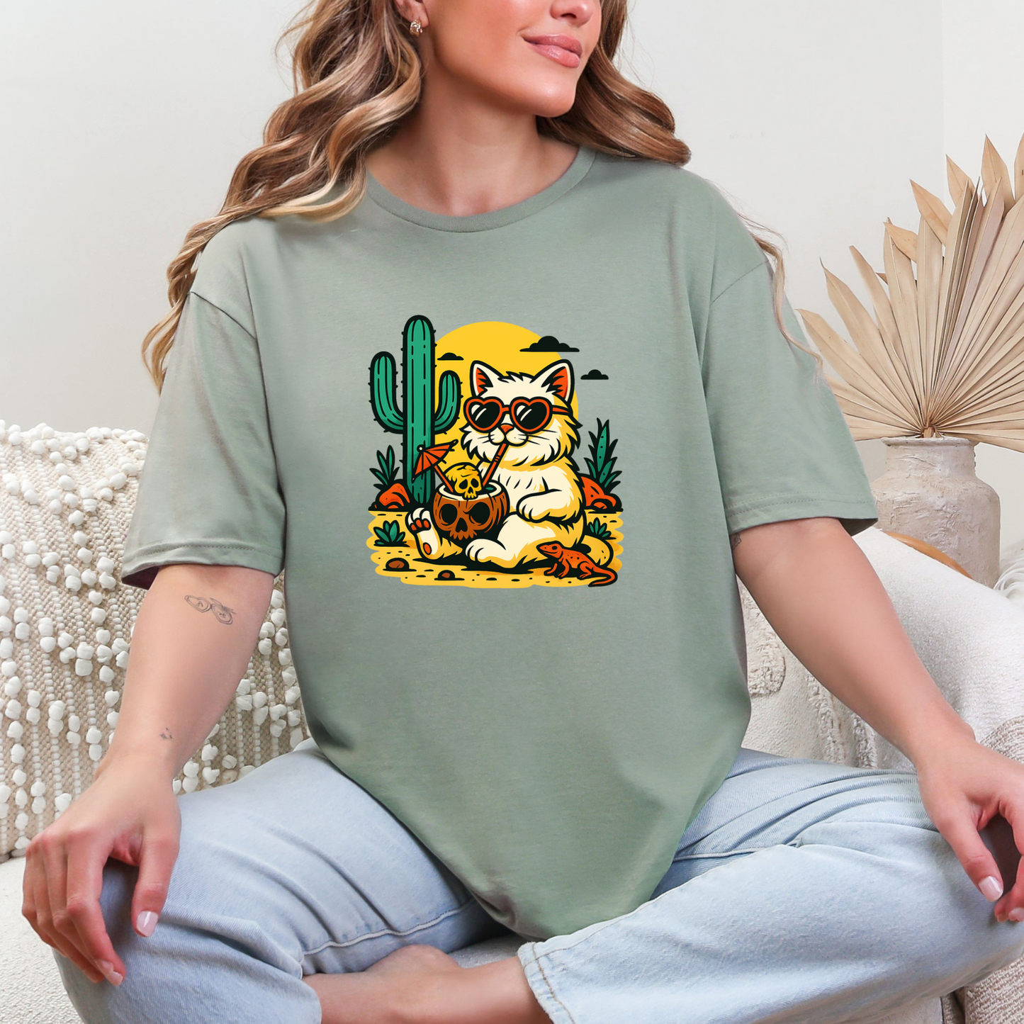 Wholesale Desert 9 Graphic Tee - Sage Tee