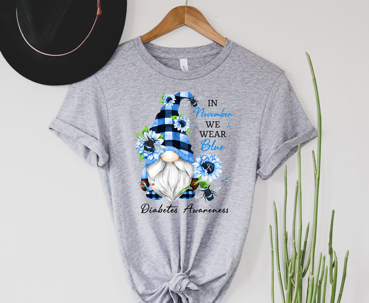 Wholesale Diabetes awareness Graphic Tee - Gray