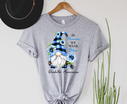 Wholesale Diabetes awareness Graphic Tee - Gray