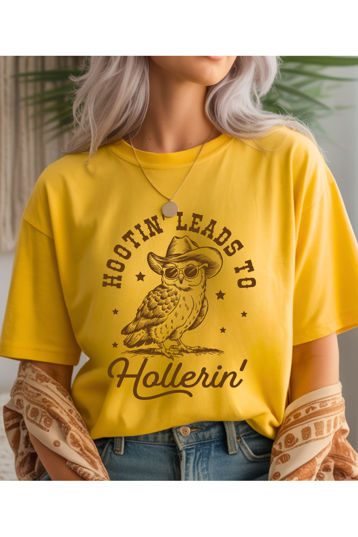 Wholesale Soft Meadow - Hootin & Hollerin #3 - Daisy Gildan Tee