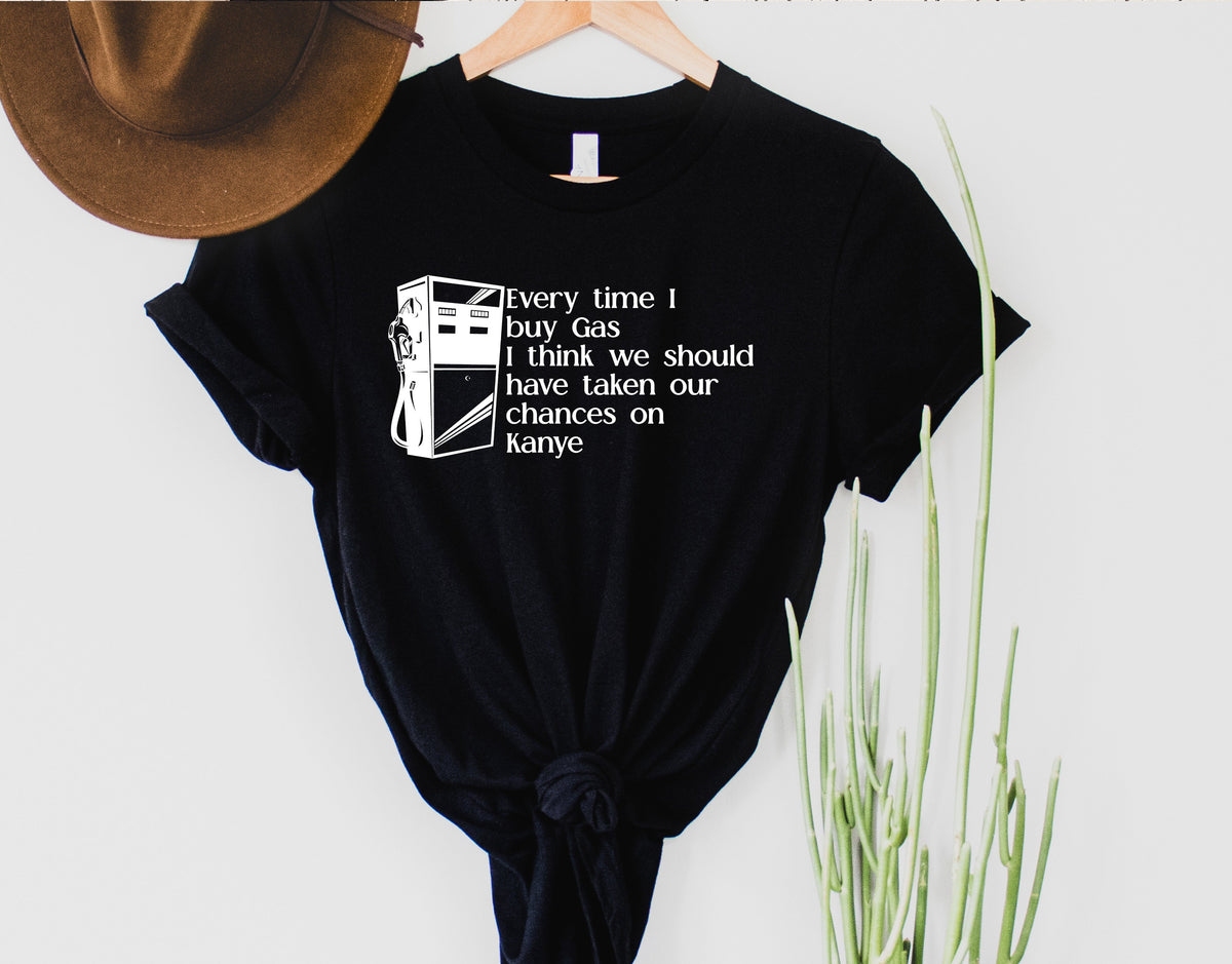 Wholesale Every Time I Buy Gas Graphic Tee - Black