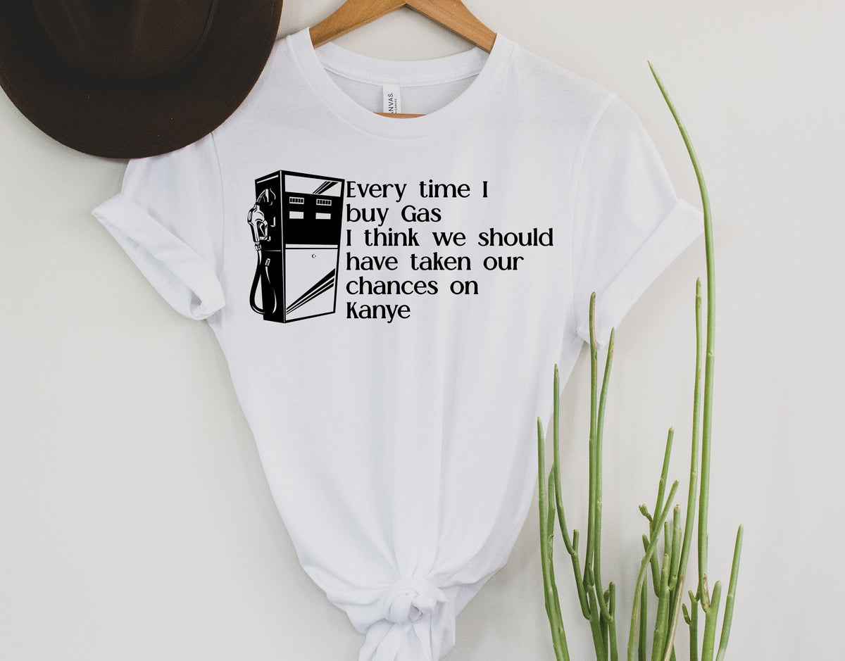 Wholesale Every Time I Buy Gas Graphic Tee - Blue