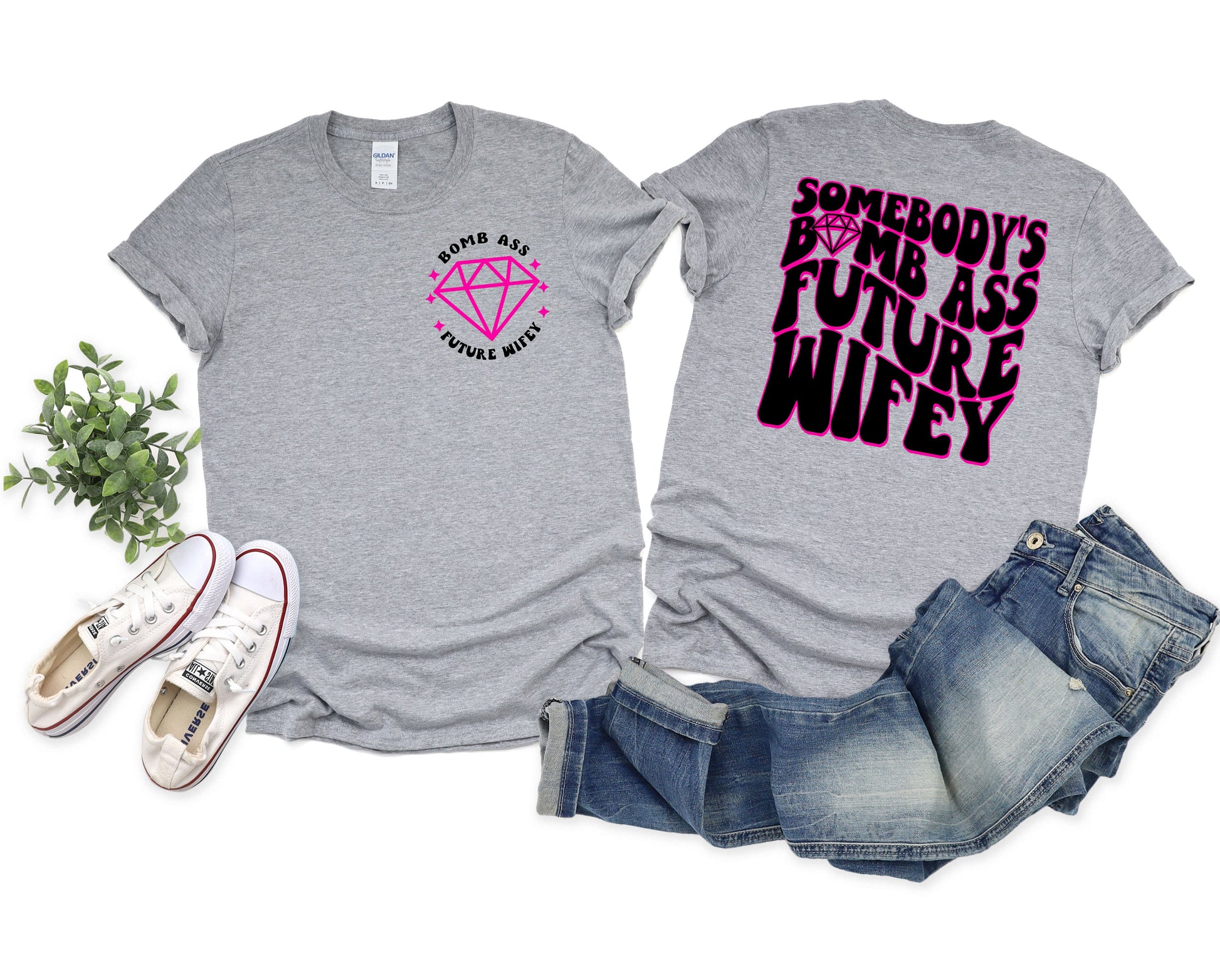Wholesale Future Wifey Graphic Tee - White Sweatshirt