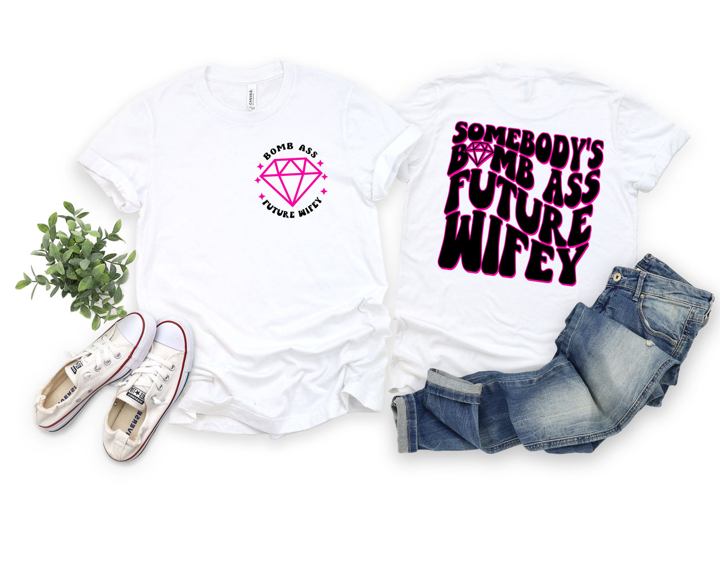 Wholesale Future Wifey Graphic Tee - Grey Tee