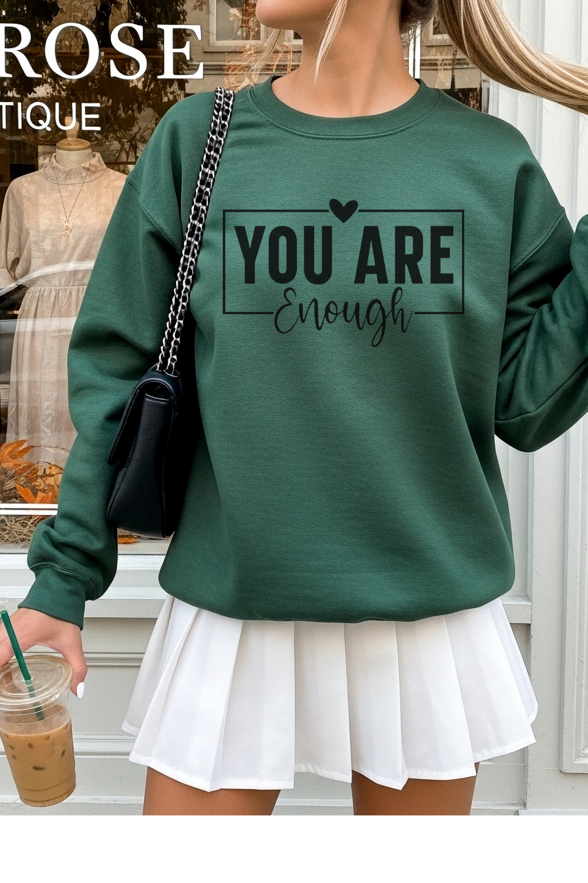 Wholesale Golden Hour - You are enough - #10 - Forest Gildan Sweatshirt