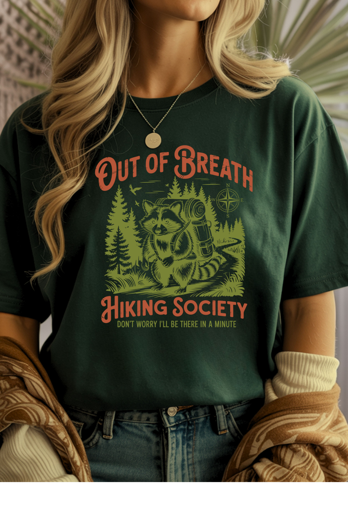 Wholesale Rooted in Spring - Out of Breath #3 - Forest Green Gildan Tee