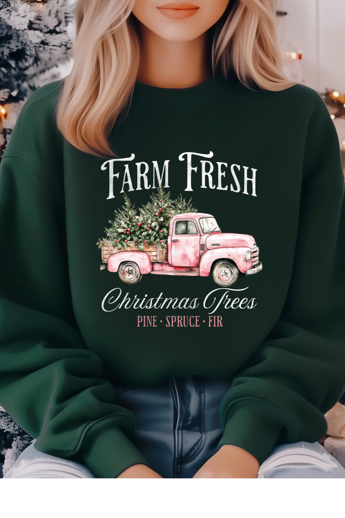 Wholesale Xmas #2 Green - Farm Fresh #4 - Forest Green Gildan Sweatshirt