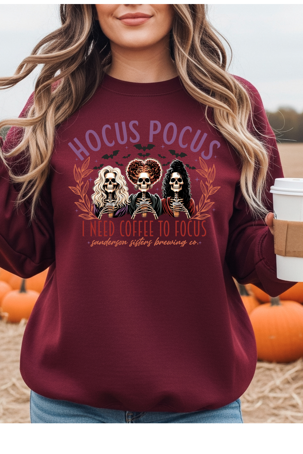 Wholesale Mulberry Nights - Hocus Pocus #1 - Garnet Gildan Sweatshirt