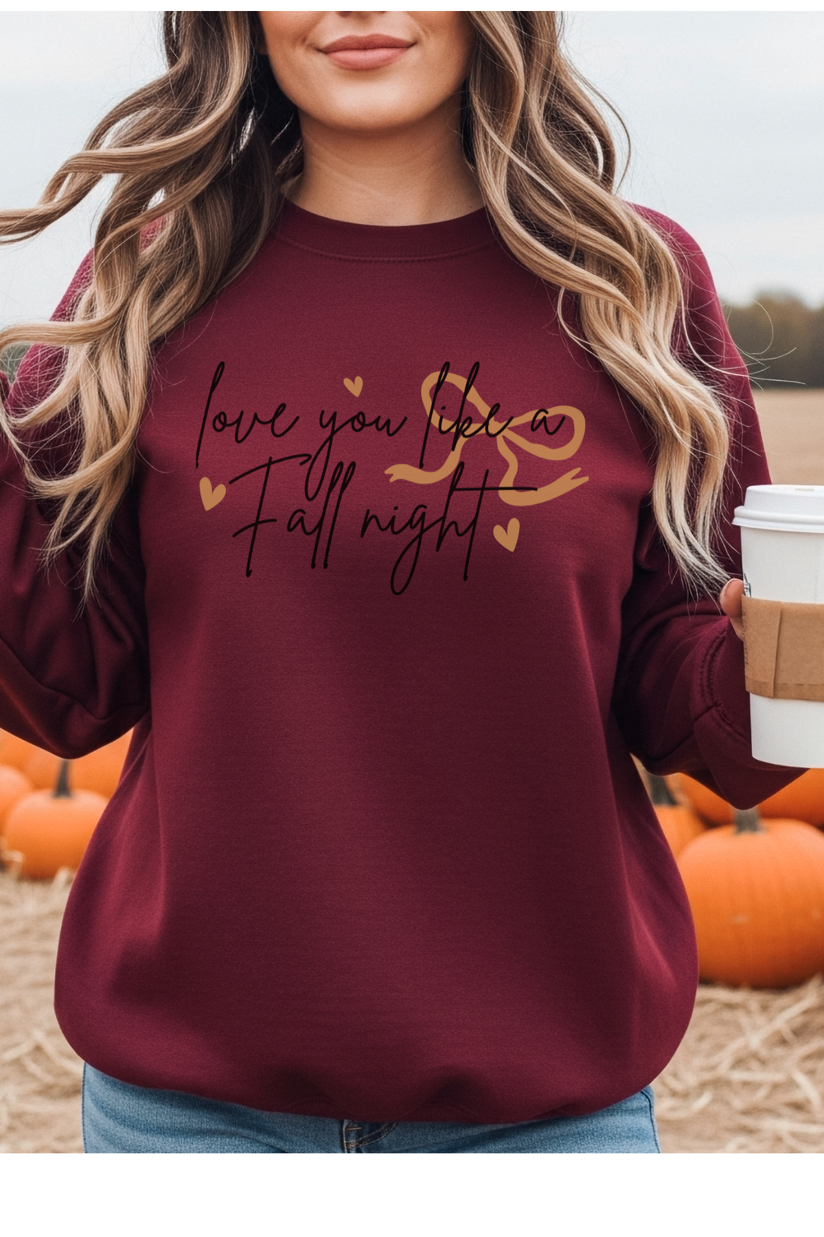 Wholesale Fall Whispers - Love You & Fall Nights #5 - Garnet Gildan Sweatshirt