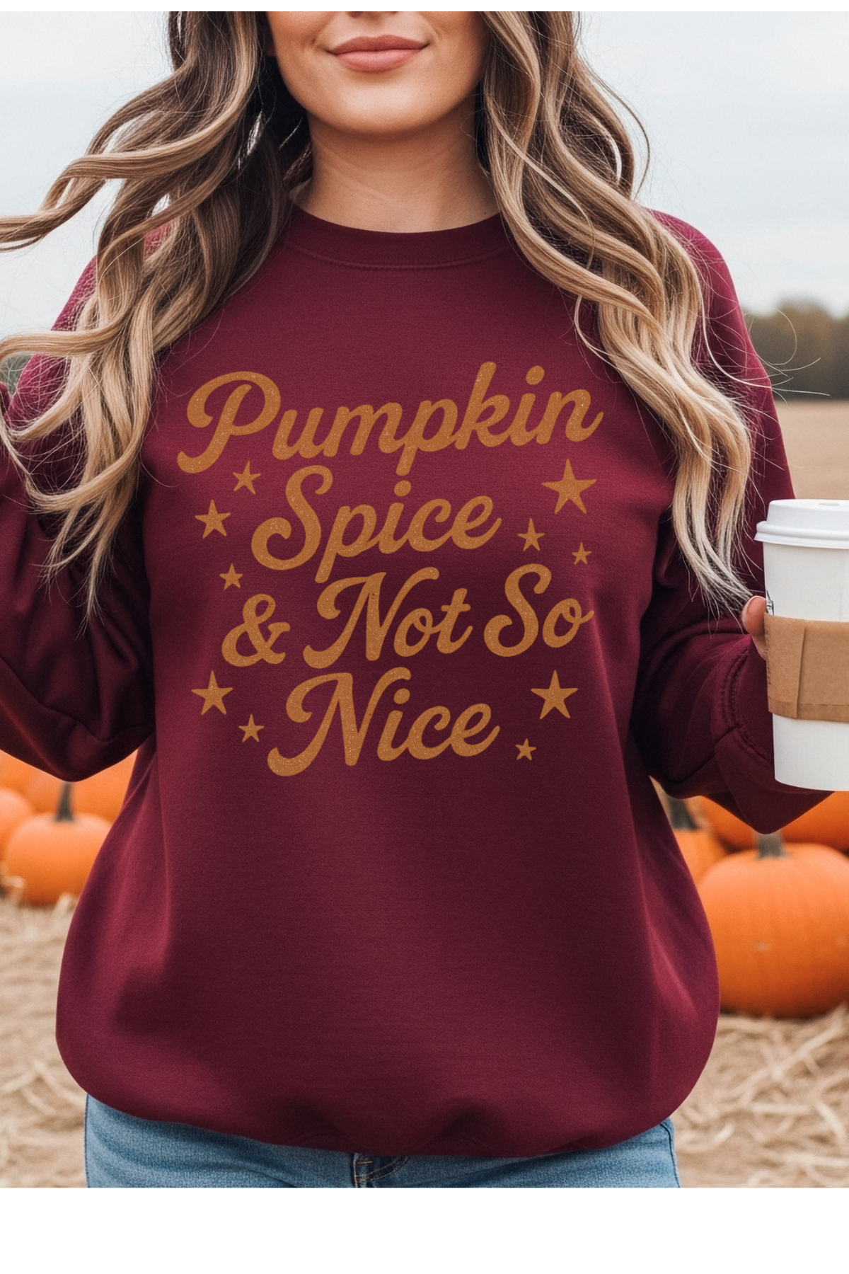 Wholesale Fall Whispers - Pumpkin Spice & Not So Nice #6 - Dark Chocolate Gildan Sweatshirt