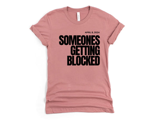 Wholesale Getting Blocked Graphic Tee - Mauve