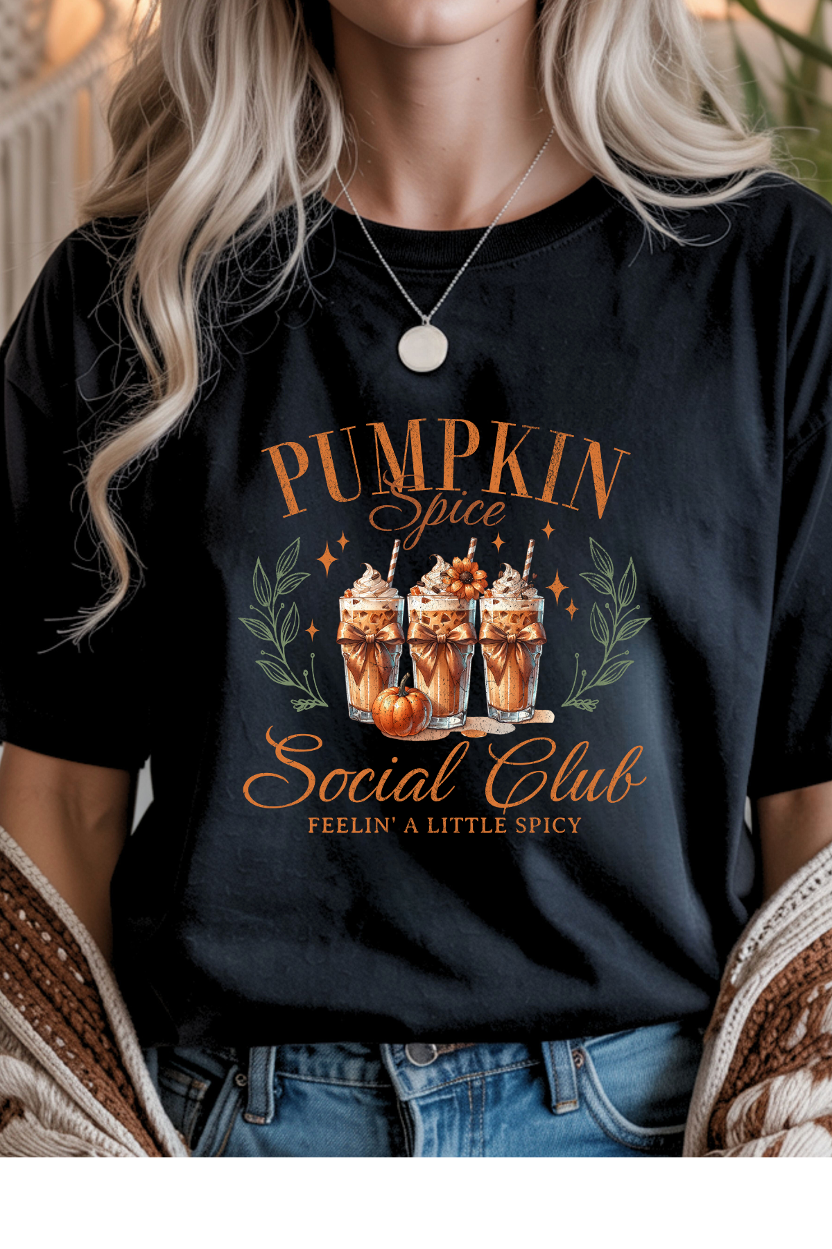 Wholesale Fifty Shades of Brown - Pumpkin Social Club #2 - Black Gildan Tee