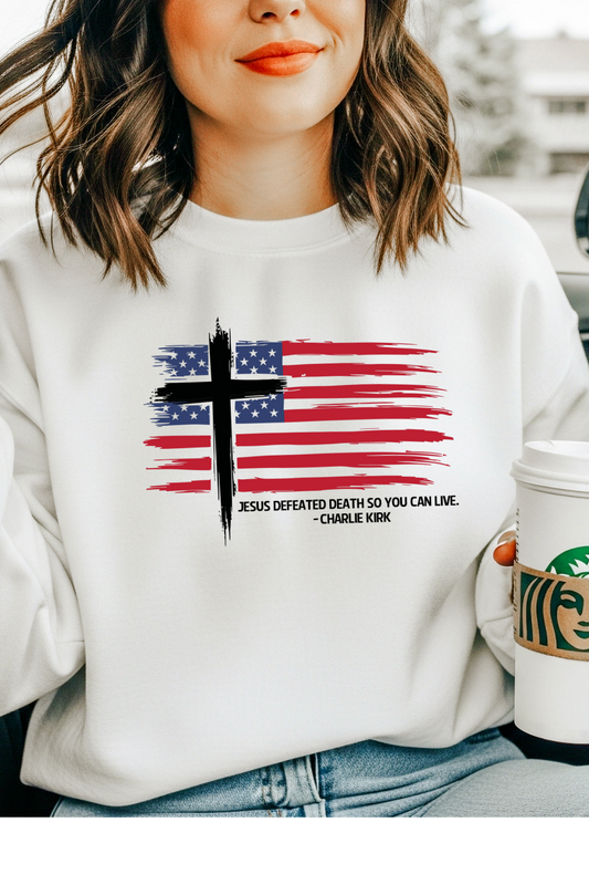 Wholesale Golden Hour - Live Loud #7 - White Gildan Sweatshirt