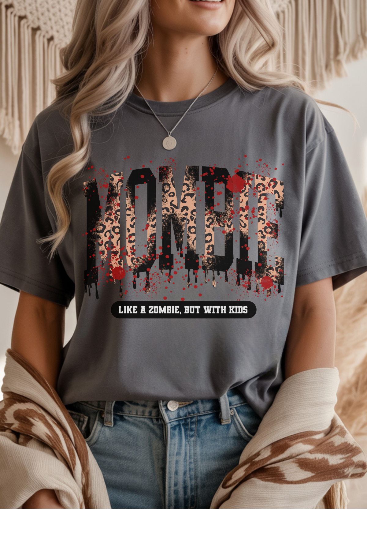 Wholesale Let the Games Begin - Mombie #3 - Graphite Heather Gildan Tee