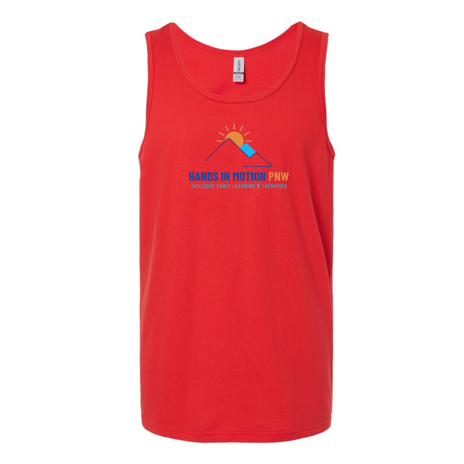 Wholesale Hands In Motion TANK Graphic Tee - Red Gildan Tank