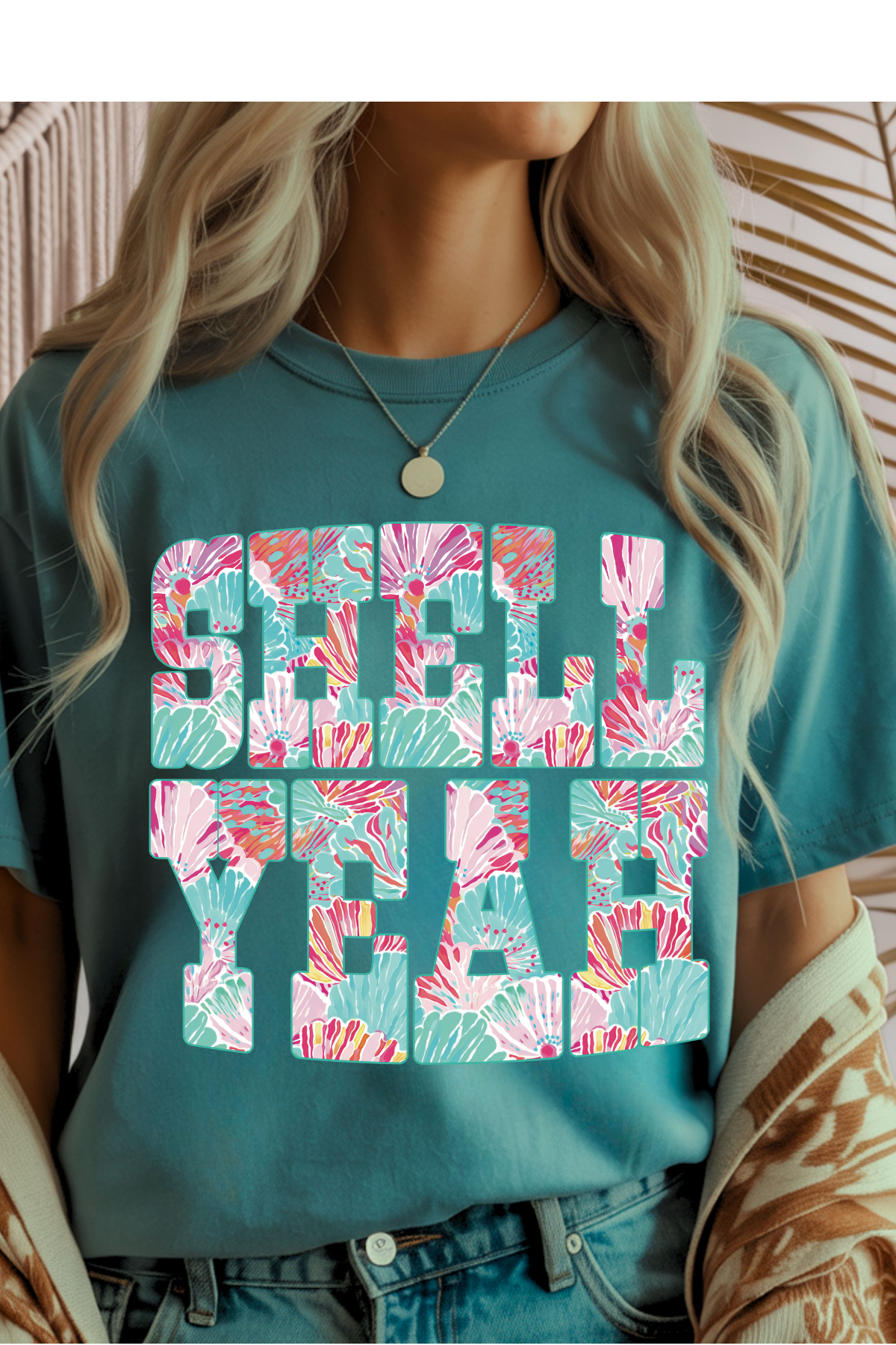 Wholesale Sun-Sational - Shell Yeah #8 - Heather Galapagos Gildan Tee