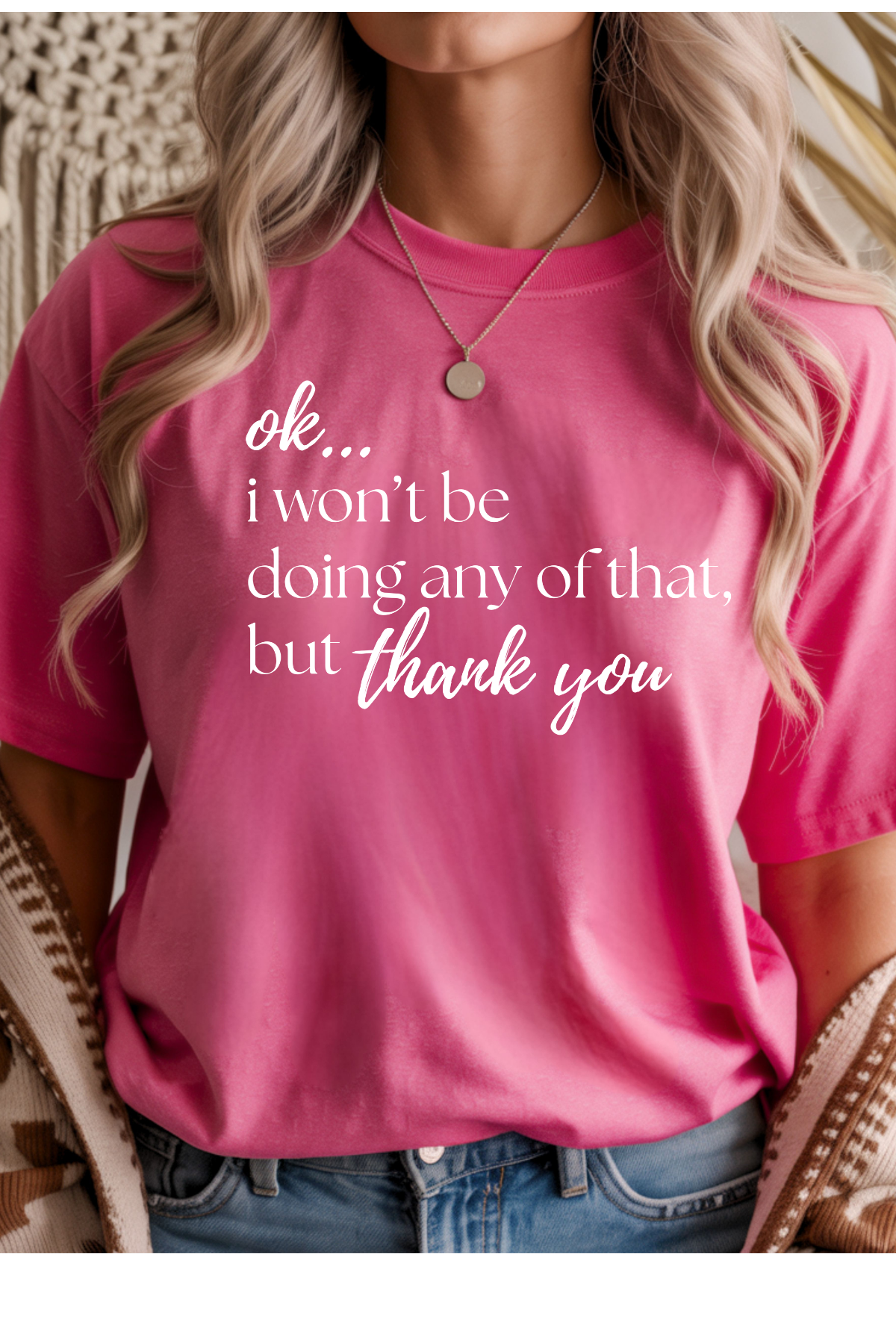 Wholesale Fern & Floral - But, Thank You #2 - Heather Heliconia Gildan Tee