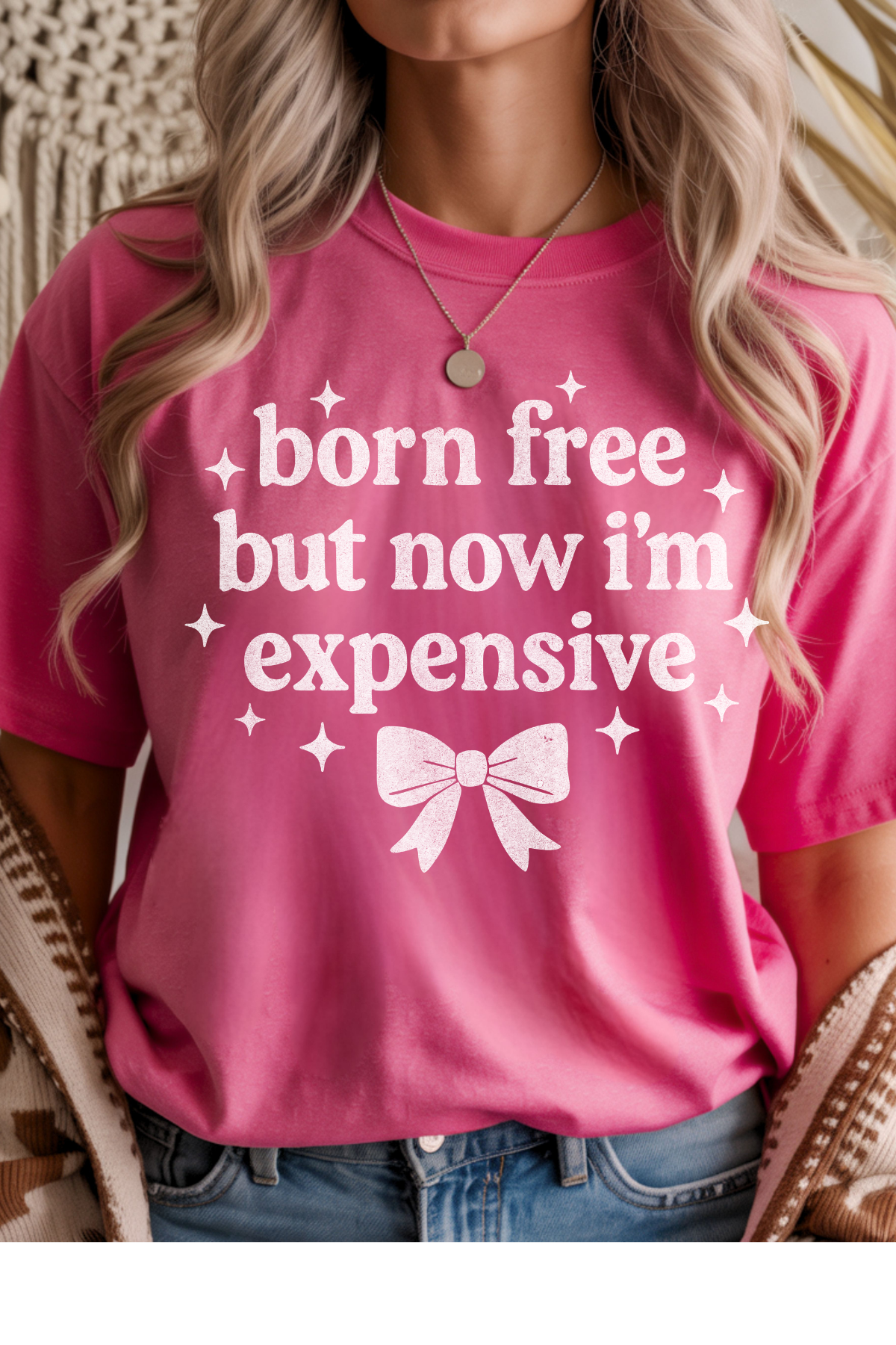 Wholesale Black & Teal - Born, Free, Now Expensive #1 - Heather Heliconia Gildan Tee