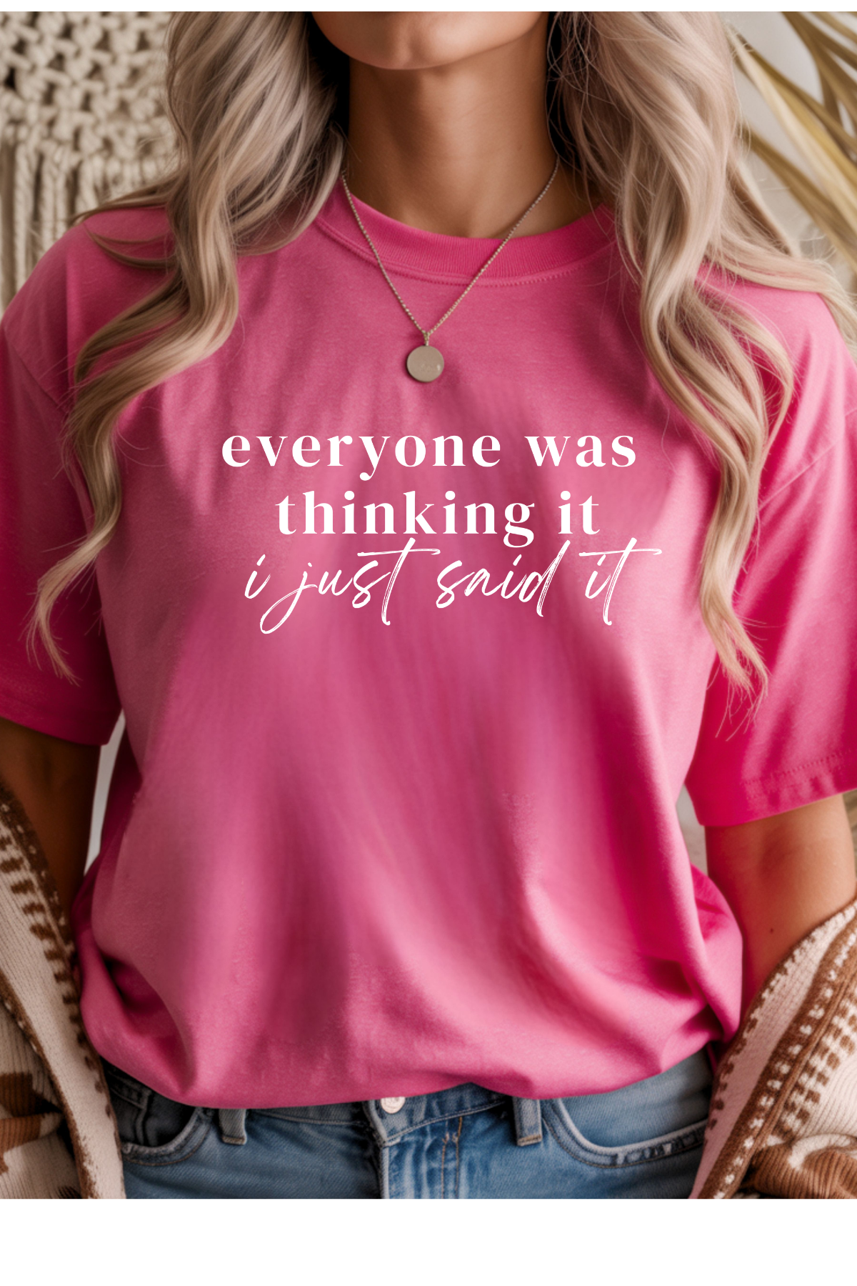 Wholesale Olive - Everyone Was Thinking It #5 - Heather Heliconia Gildan Tee