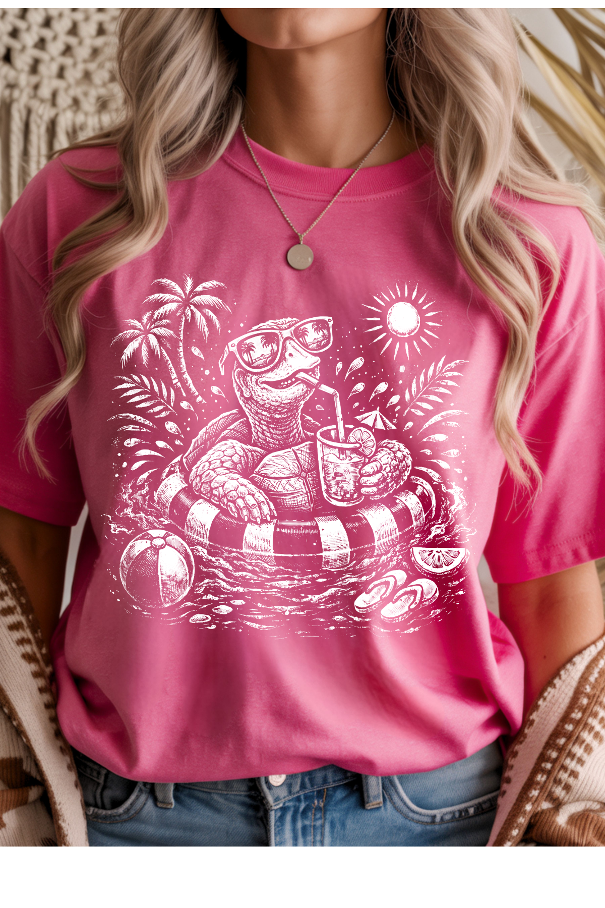 Wholesale Olive - Summer Turtle #8 - Heather Heliconia Gildan Tee