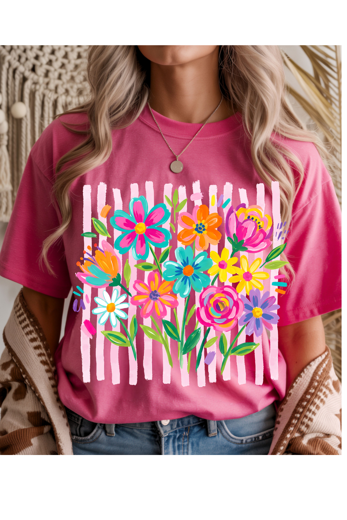 Wholesale Sunsational - Summa Floral #6 - Heather Heliconia Gildan Tee