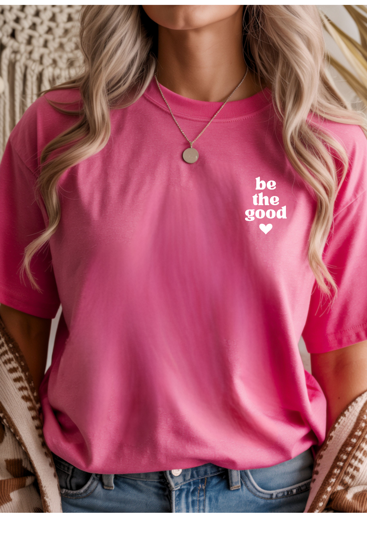 Wholesale Lilac Lane - Be The Good #2 - Heather Heliconia Gildan Tee