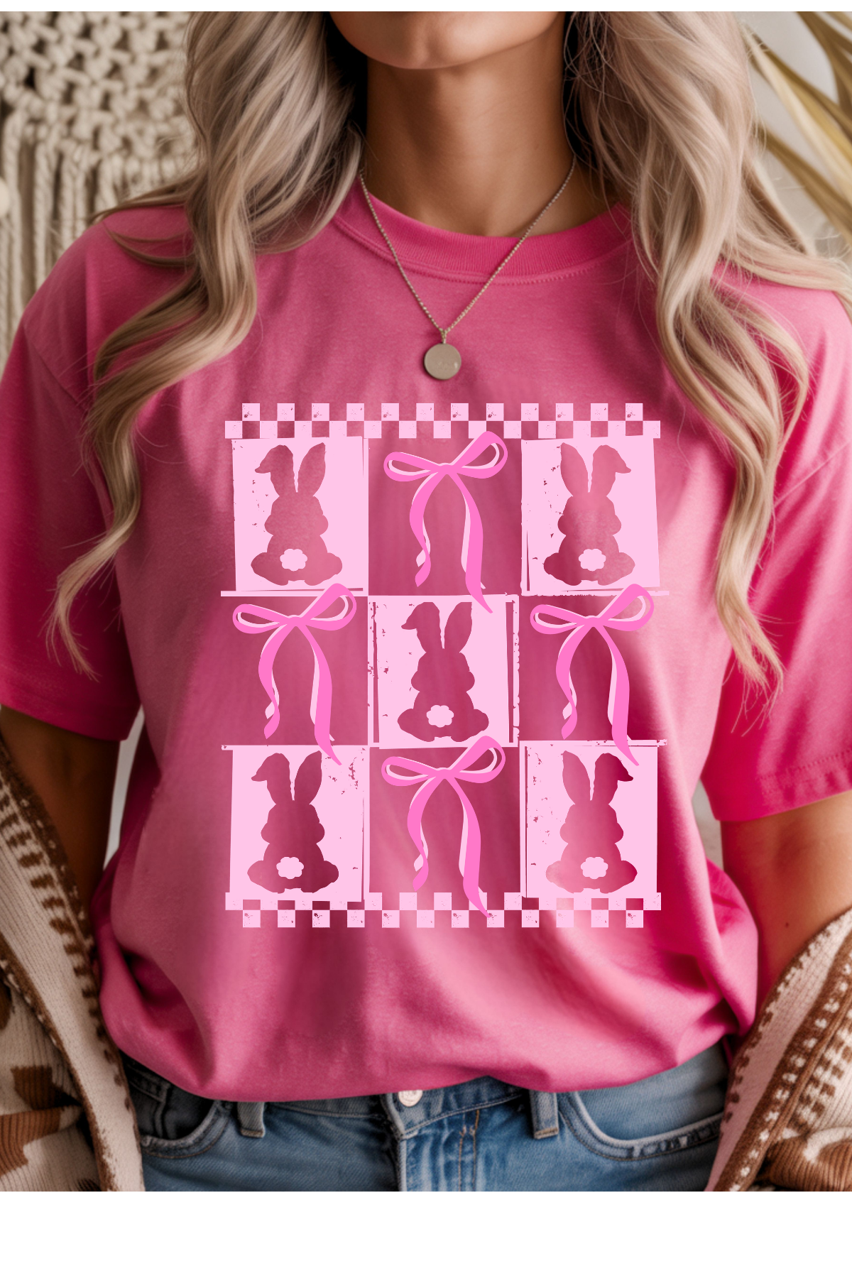 Wholesale Fern & Floral - Bunny Bows #1 - Heather Heliconia Gildan Tee