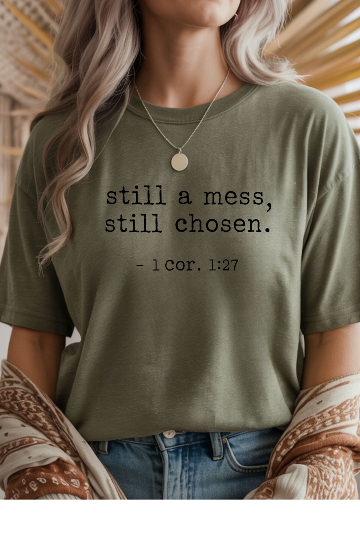 Wholesale Fifty Shades of Brown - Still Chosen #3 - Heather Military Green Gildan Tee