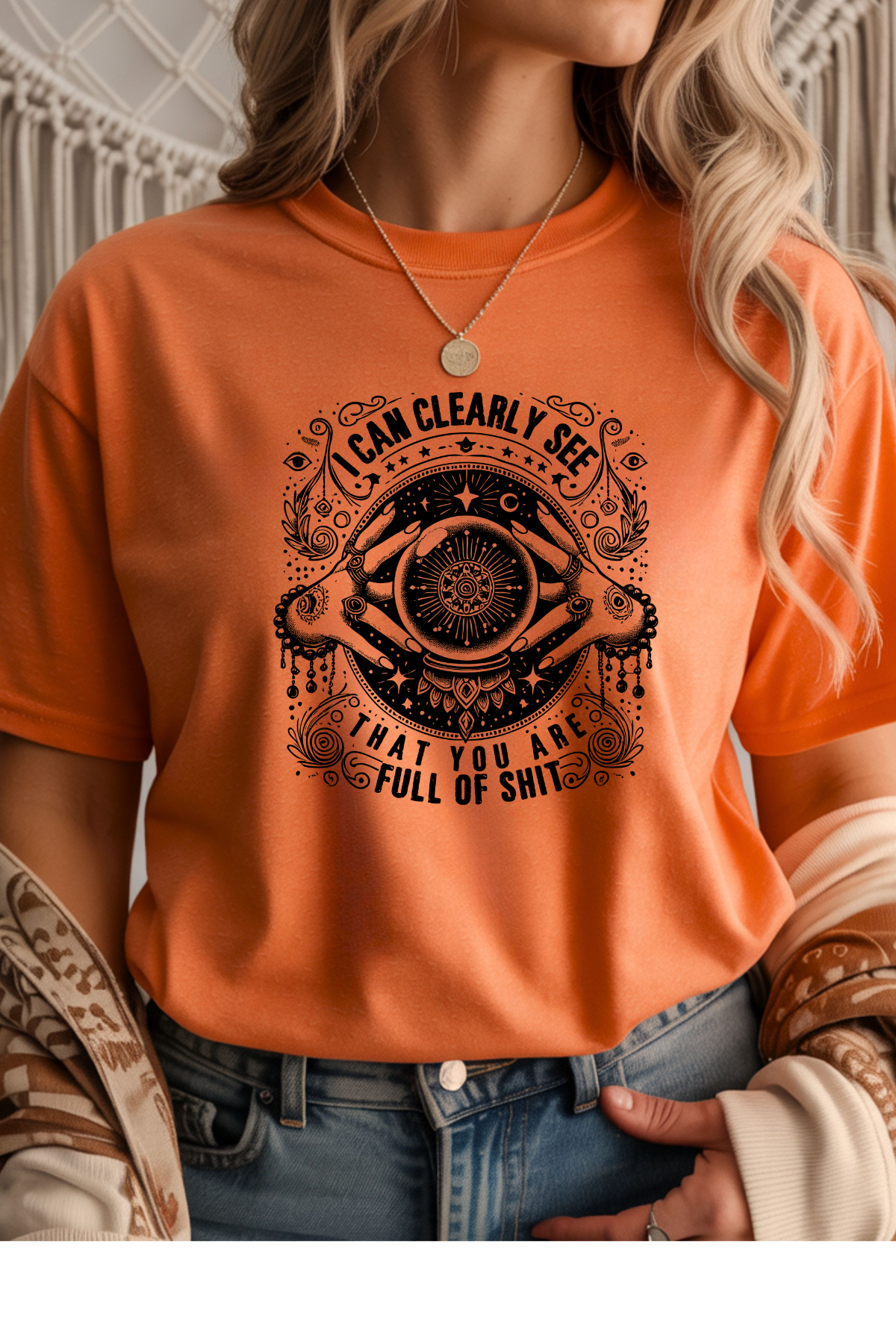 Wholesale Blue Waves - See Clearly #7 - Heather Orange Gildan Tee
