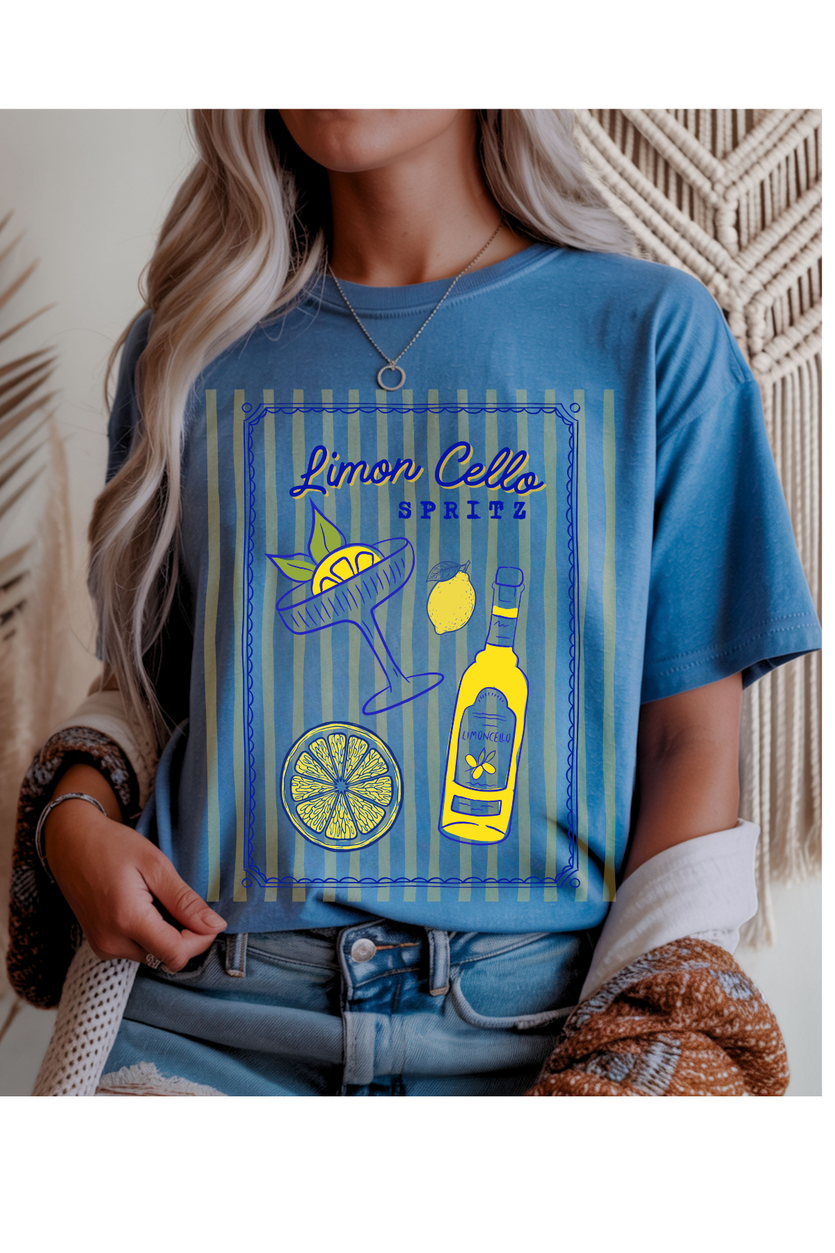 Wholesale Sunsational - Limon Cello #5 - Heather Sapphire Gildan Tee
