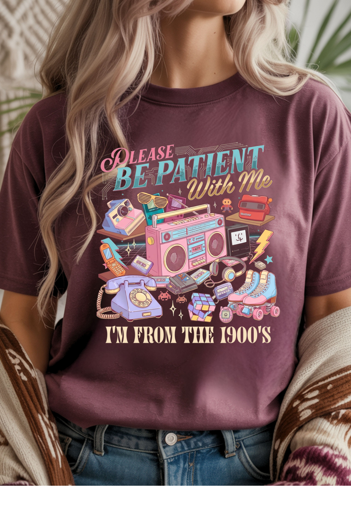 Wholesale Earth - From the 1900s #3 - Heather Maroon Gildan Tee