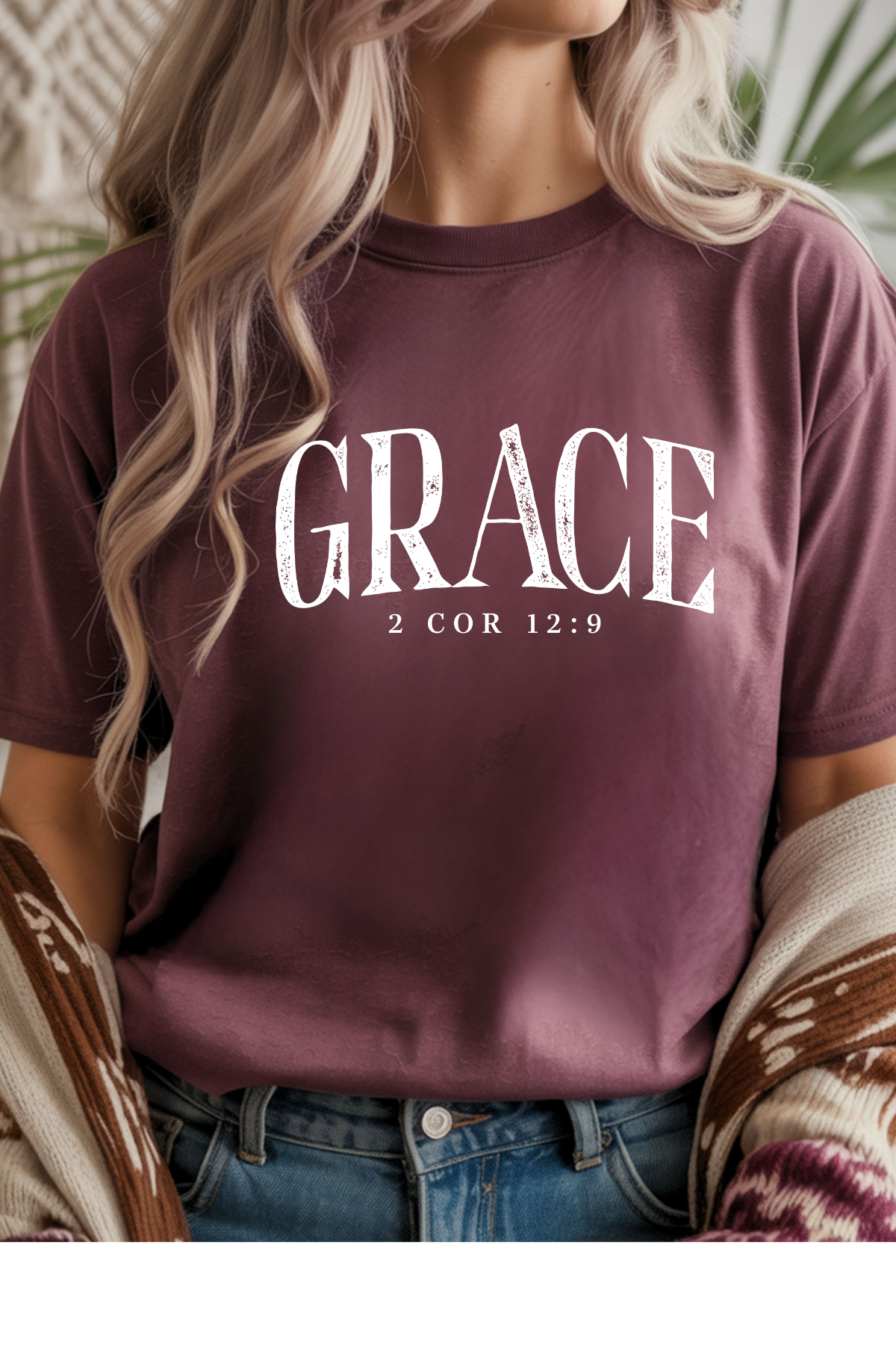 Wholesale Hey Jude - Grace #2 - Heather Maroon Gildan Tee