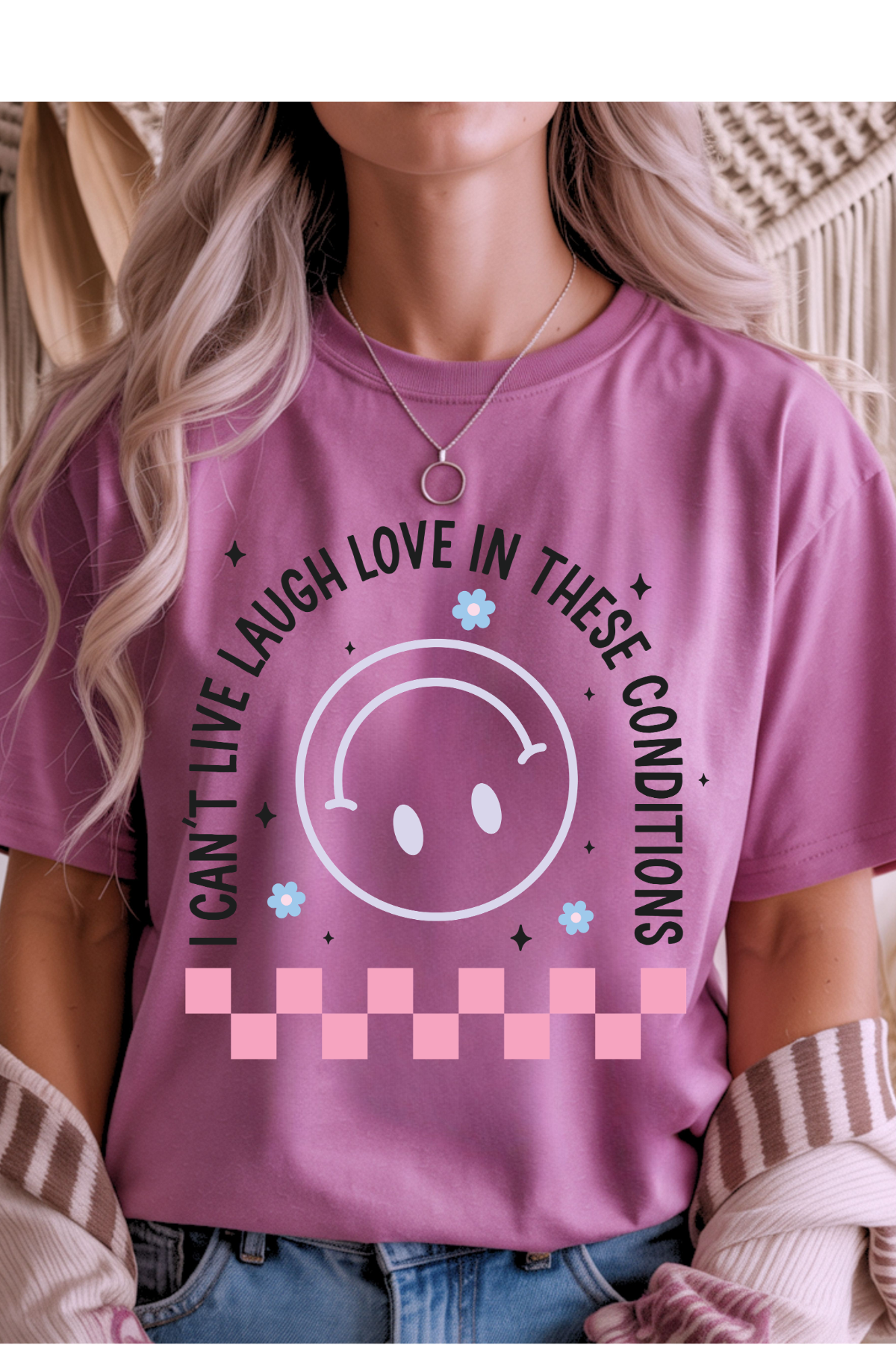 Wholesale Sunsational - Live Laugh Love #1 - Heather Radiant Orchid Gildan Tee