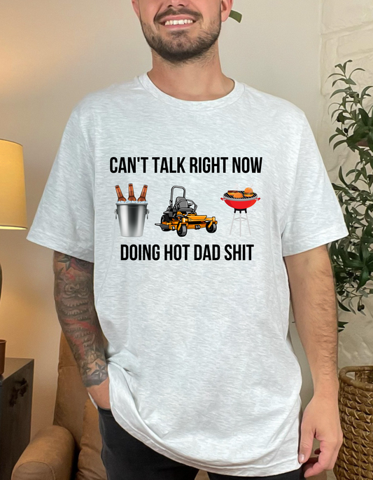 Wholesale Hot Dad Shit Graphic Tee - Ash Grey