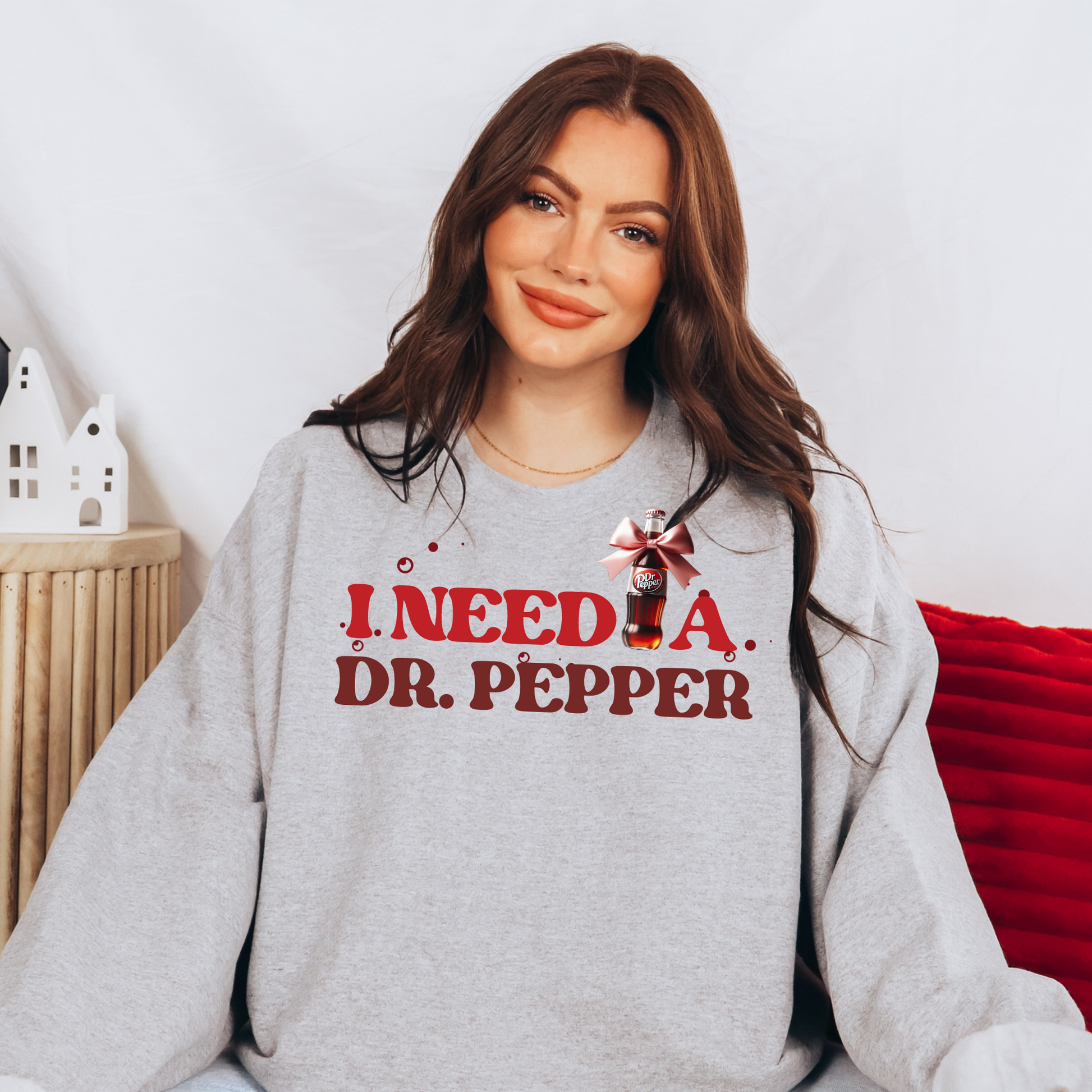 Wholesale I need a Dr. Pepper - Grey Sweatshirt
